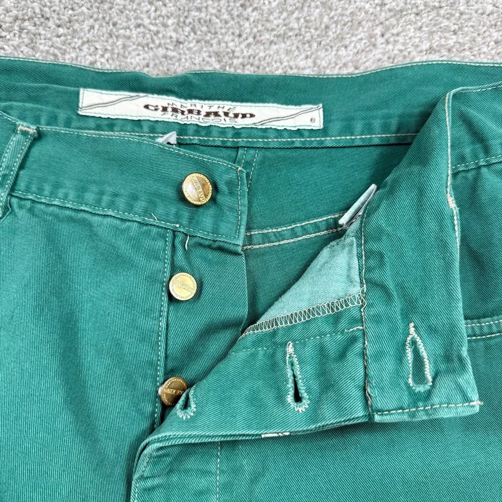 Vintage Marithe Francois Girbaud Shorts Men's 34 Green Carpenter Y2K USA